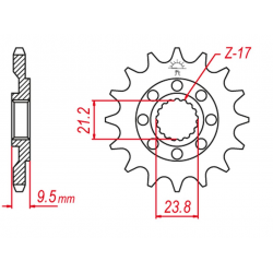 Grosskopf, přední řetězové kolečko, 342 16 Honda CRF 450R`02-14 (JTF284.16)
